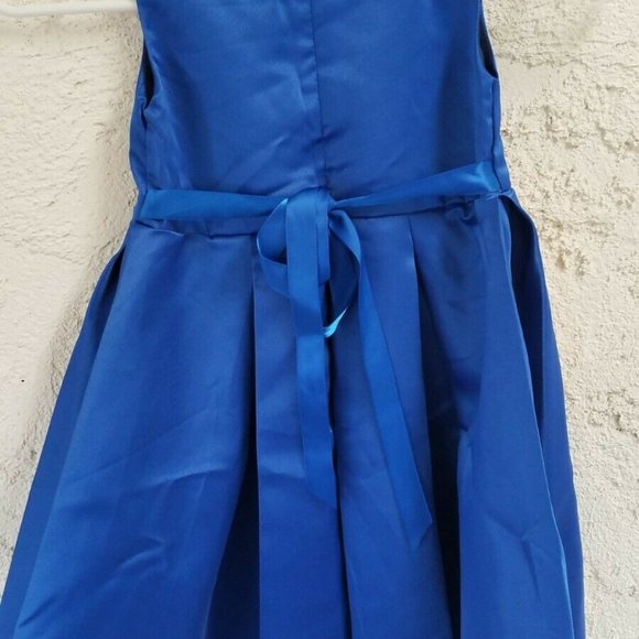 Cotton Lining Girls Wedding Party Dress, Blue, 100 - Picture 5 of 6